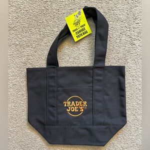 Trader Joe's Black Canvas Mini Tote Bag Halloween Edition 👻